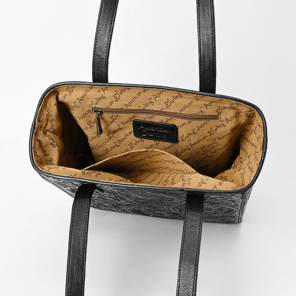 American Darling Tote Beautifully Hand Tooled Genuine Leather