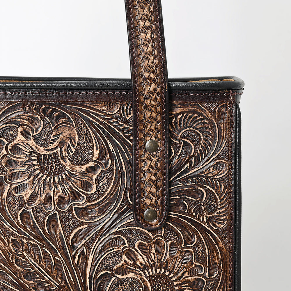 American Darling Tote Beautifully Hand Tooled Genuine Leather