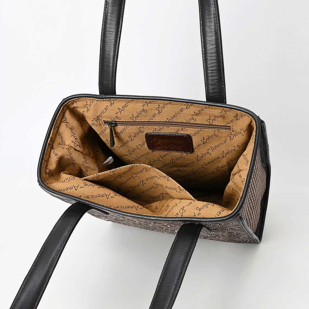 American Darling Tote Beautifully Hand Tooled Genuine Leather