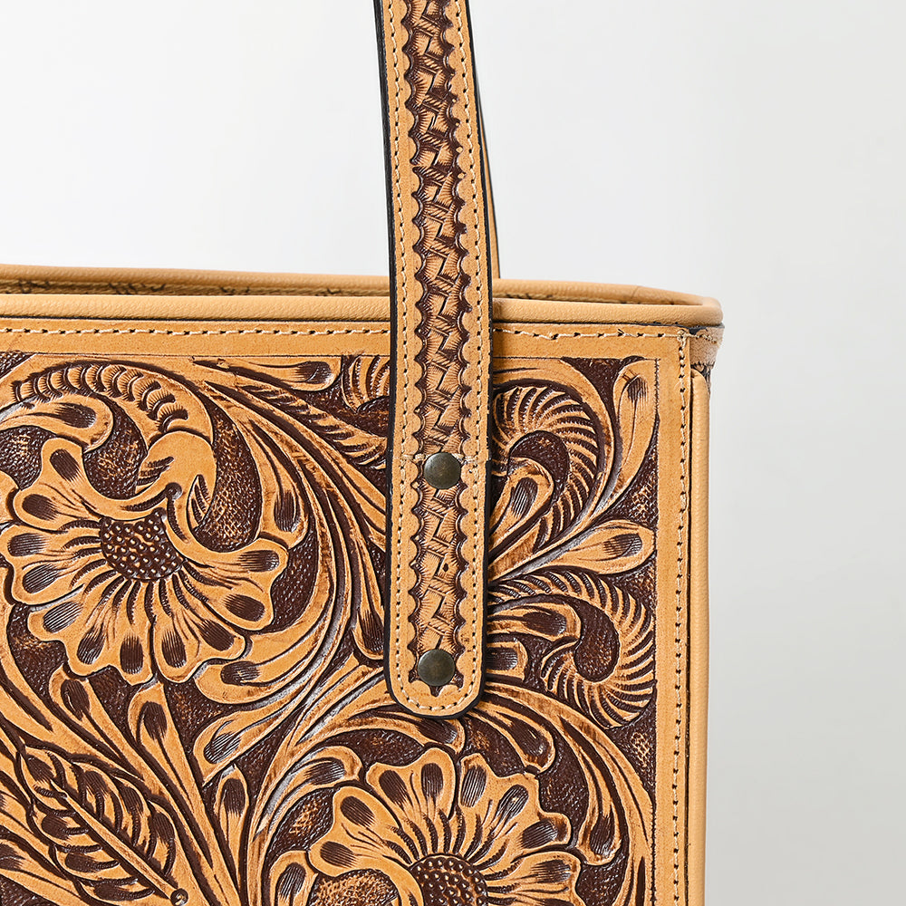 American Darling Tote Beautifully Hand Tooled Genuine Leather