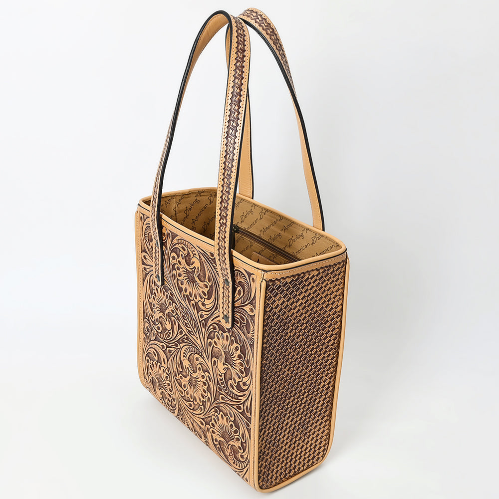 American Darling Tote Beautifully Hand Tooled Genuine Leather