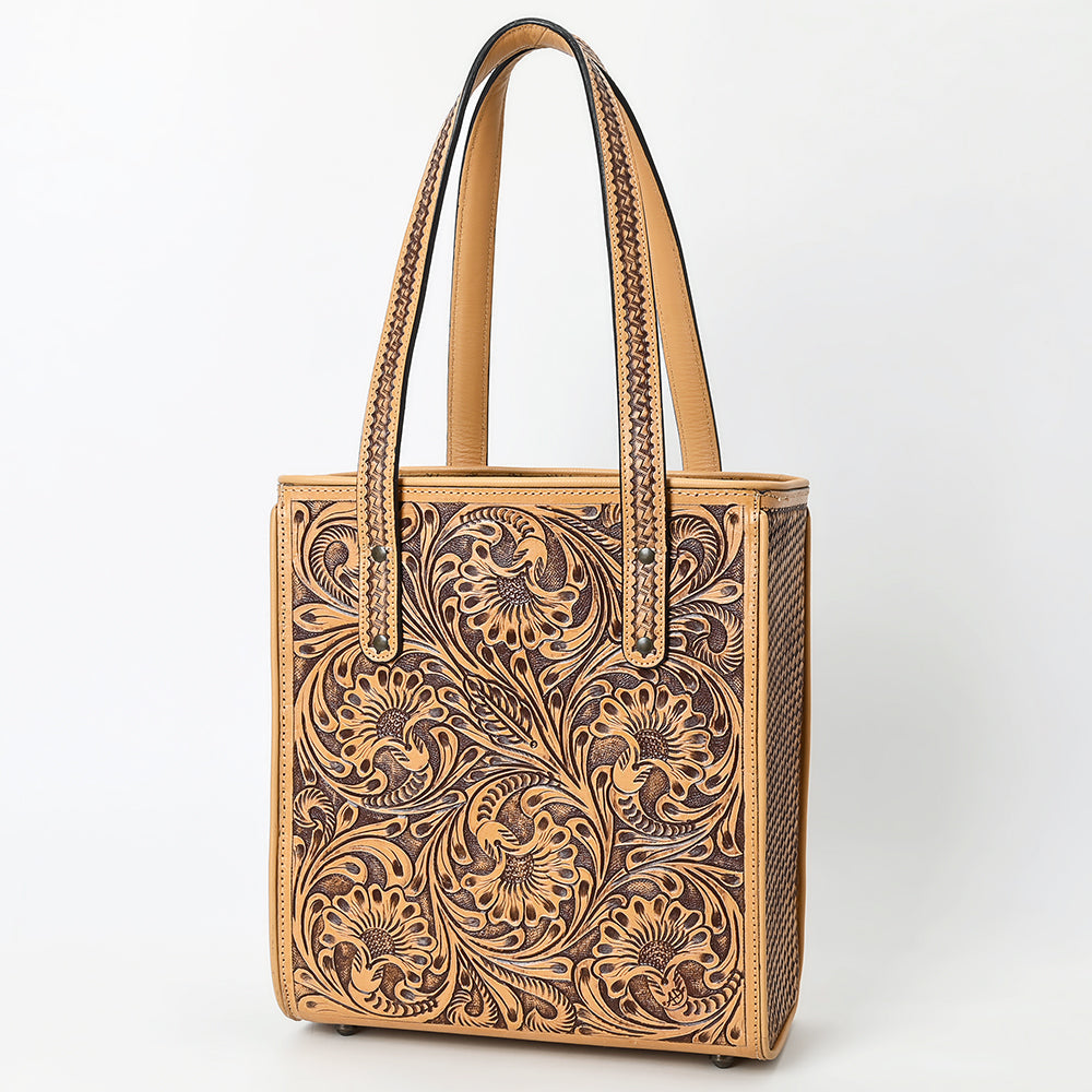 American Darling Tote Beautifully Hand Tooled Genuine Leather
