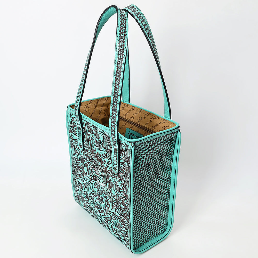 American Darling Tote Beautifully Hand Tooled Genuine Leather