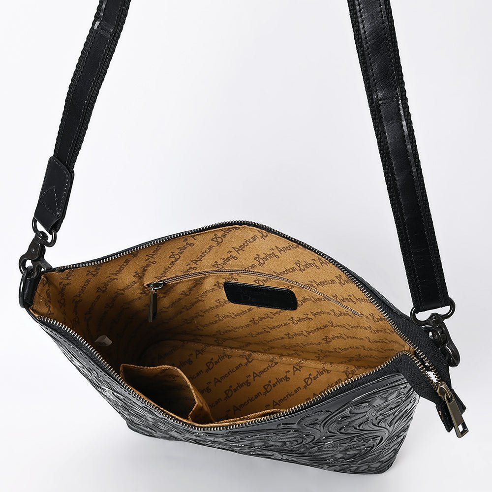 American Darling Large Crossbody Beautifully Hand Tooled Genuine Leather