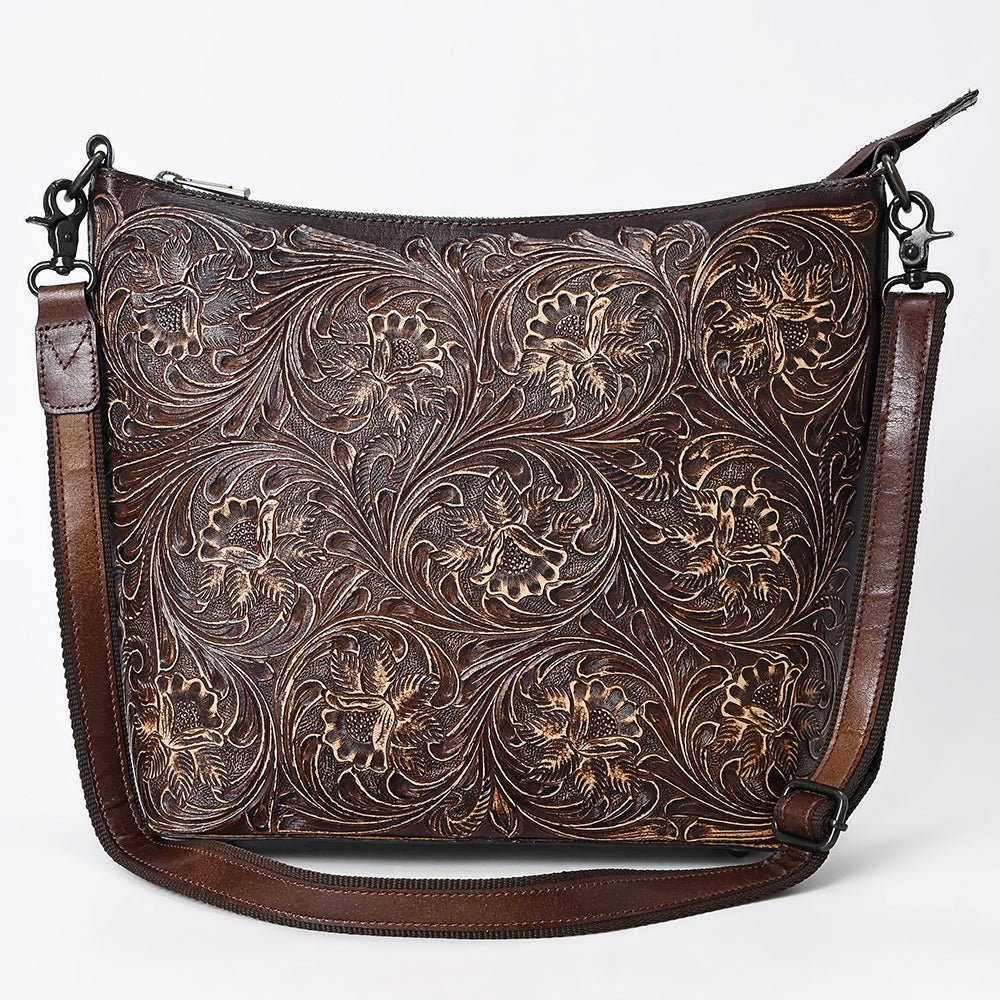 American Darling Large Crossbody Beautifully Hand Tooled Genuine Leather