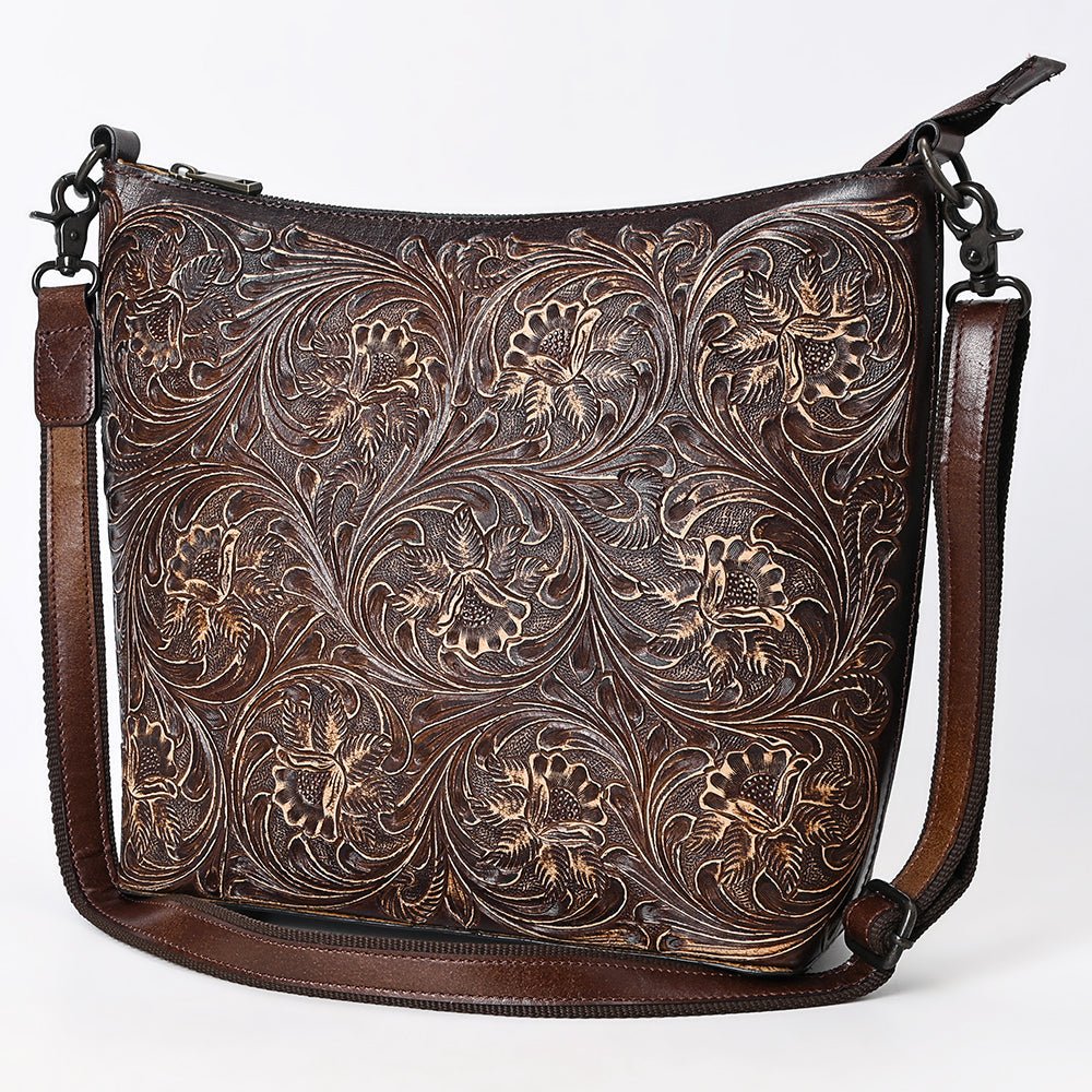 American Darling Large Crossbody Beautifully Hand Tooled Genuine Leather