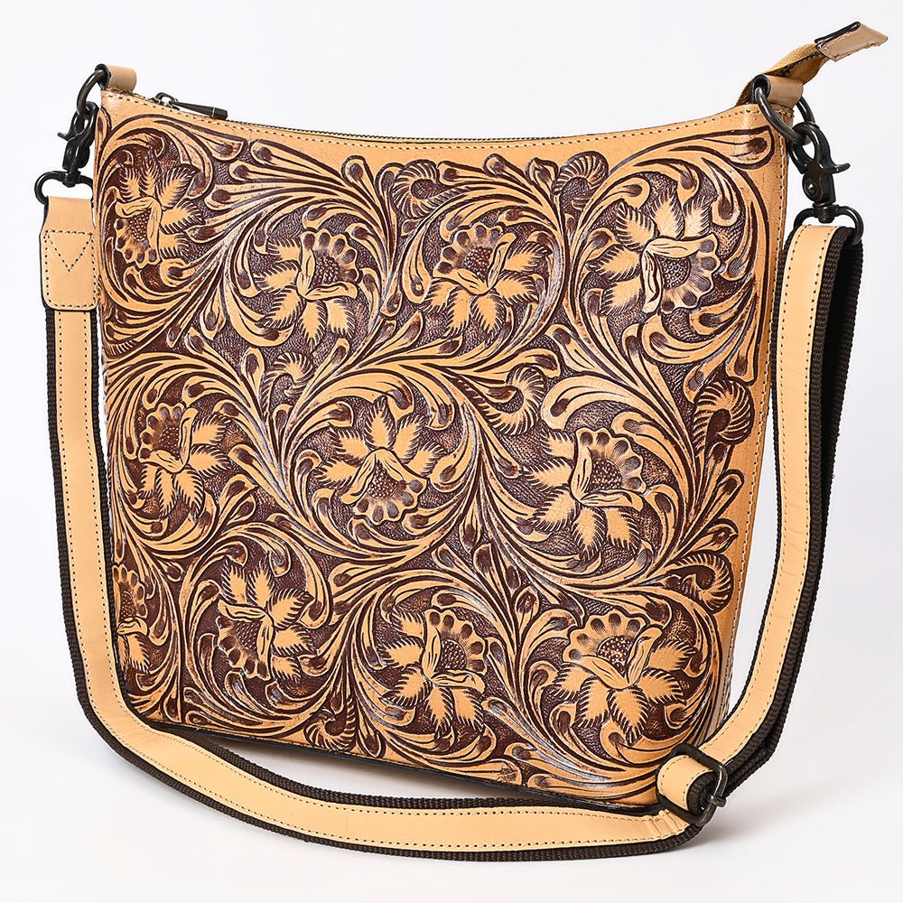 American Darling Large Crossbody Beautifully Hand Tooled Genuine Leather