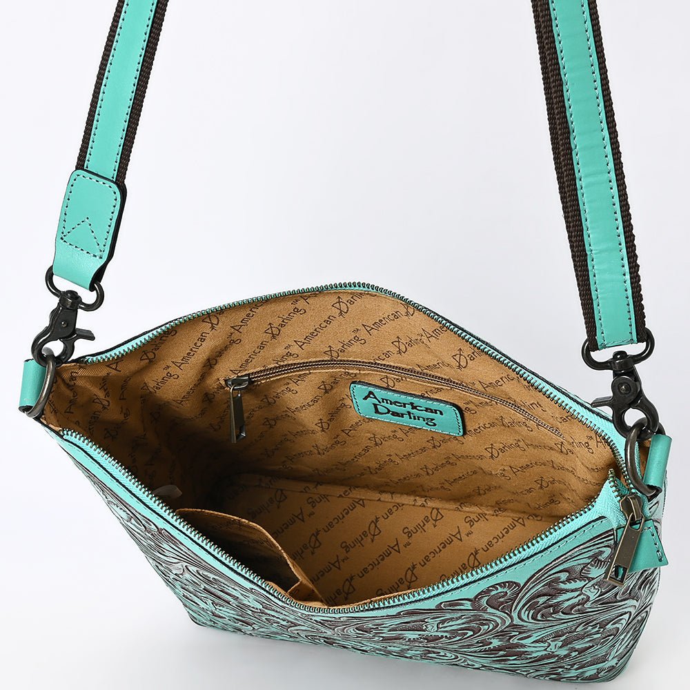 American Darling Large Crossbody Beautifully Hand Tooled Genuine Leather
