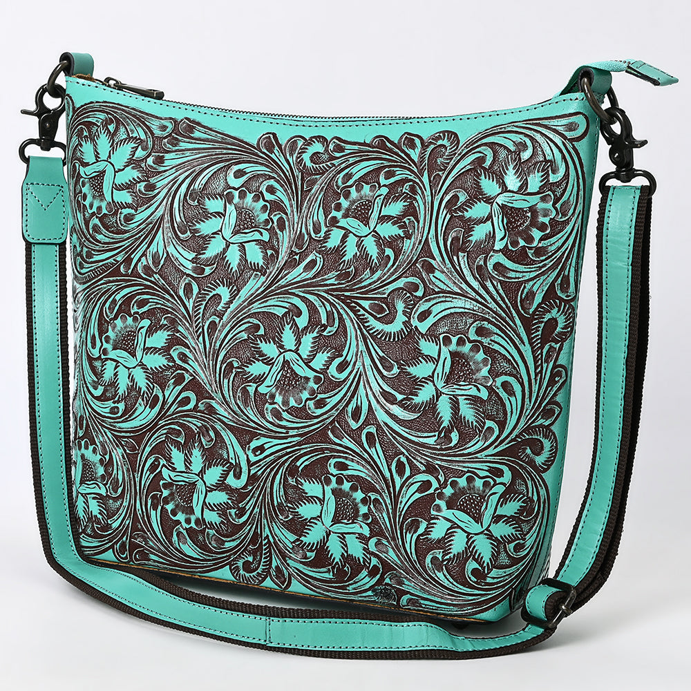 American Darling Large Crossbody Hand Tooled Genuine Leather Women Bag Western Handbag Purse