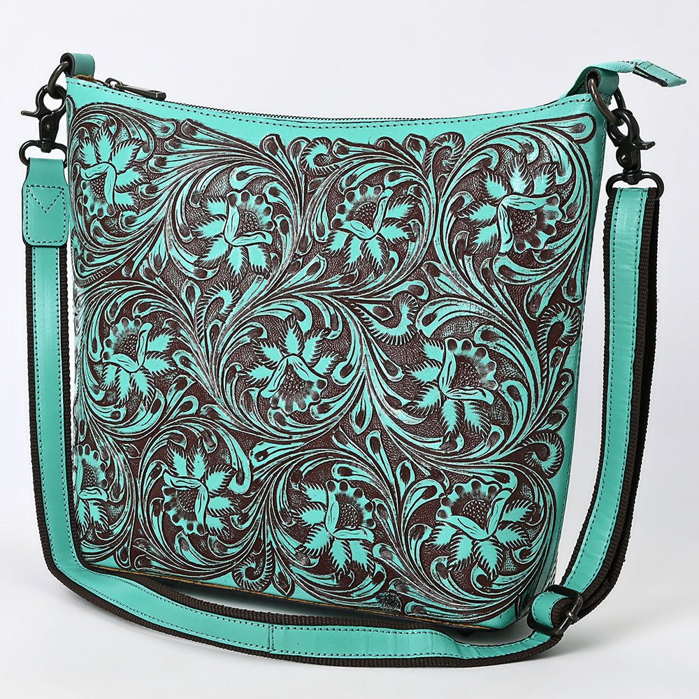 American Darling Large Crossbody Beautifully Hand Tooled Genuine Leather