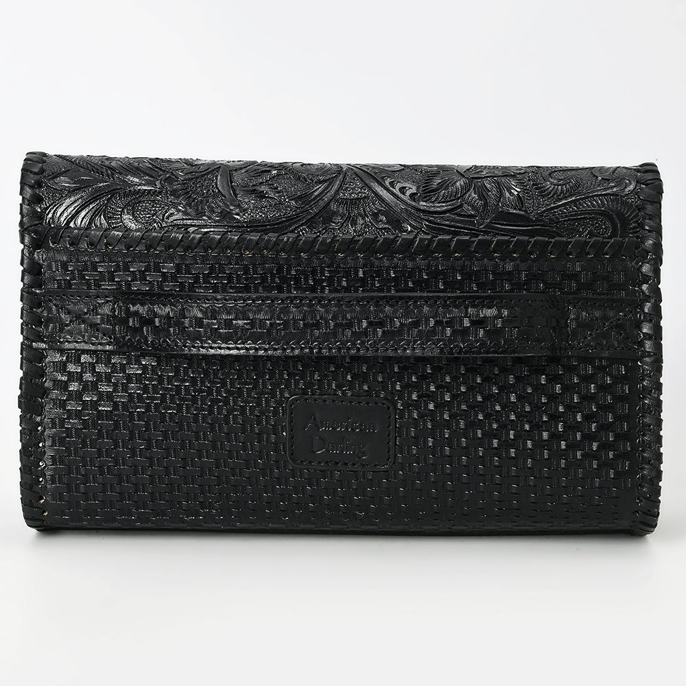 Clutch Beautifully Hand Tooled Genuine Leather