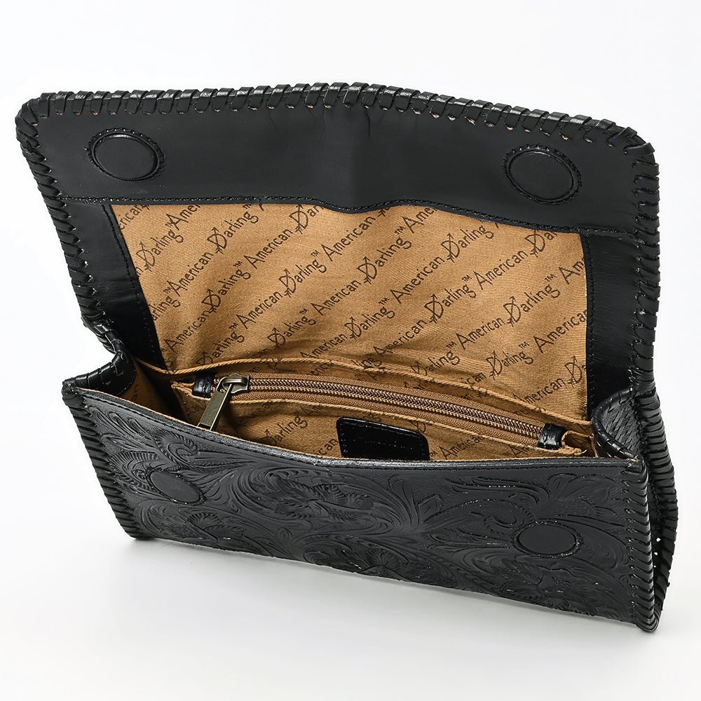 Clutch Beautifully Hand Tooled Genuine Leather