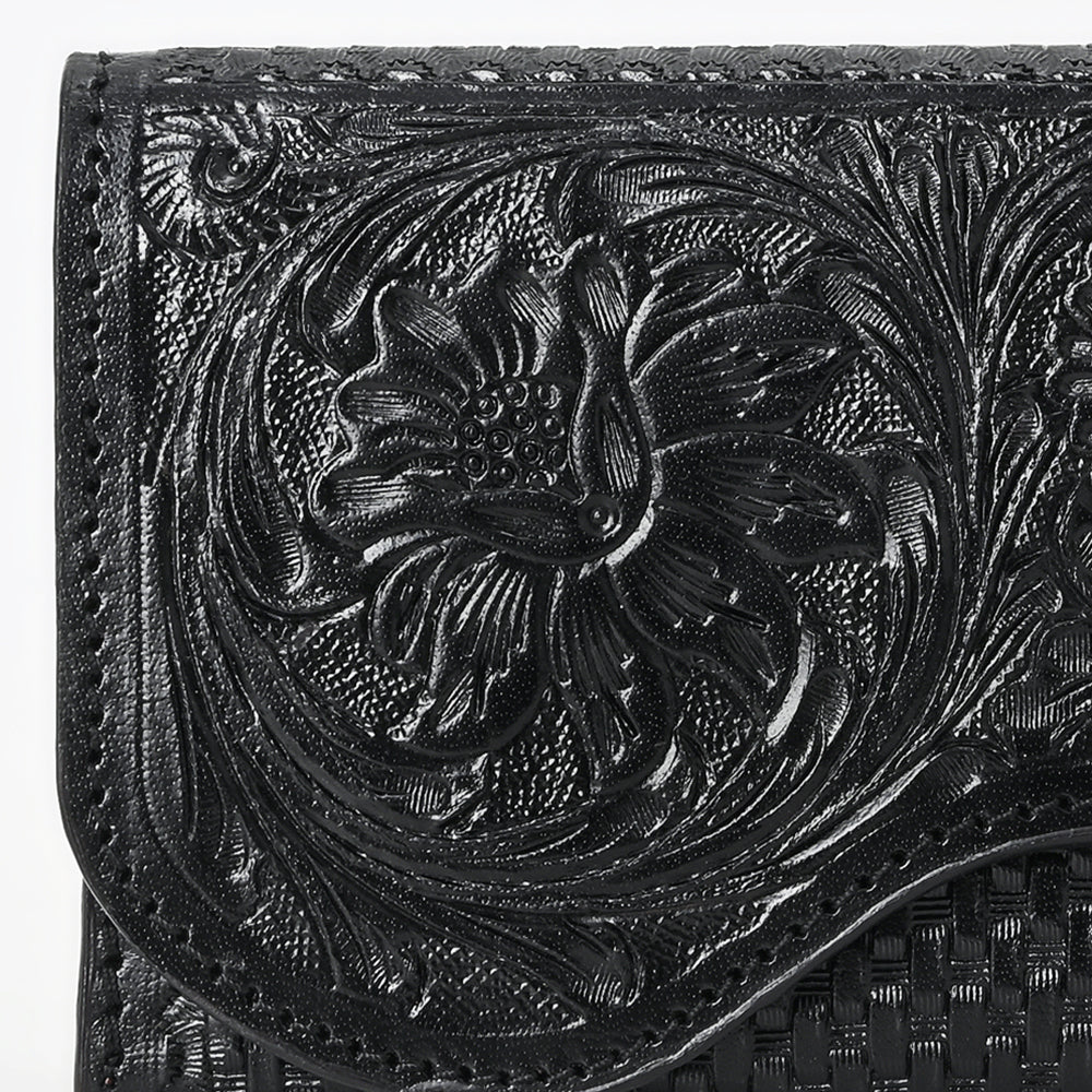 Clutch Beautifully Hand Tooled Genuine Leather