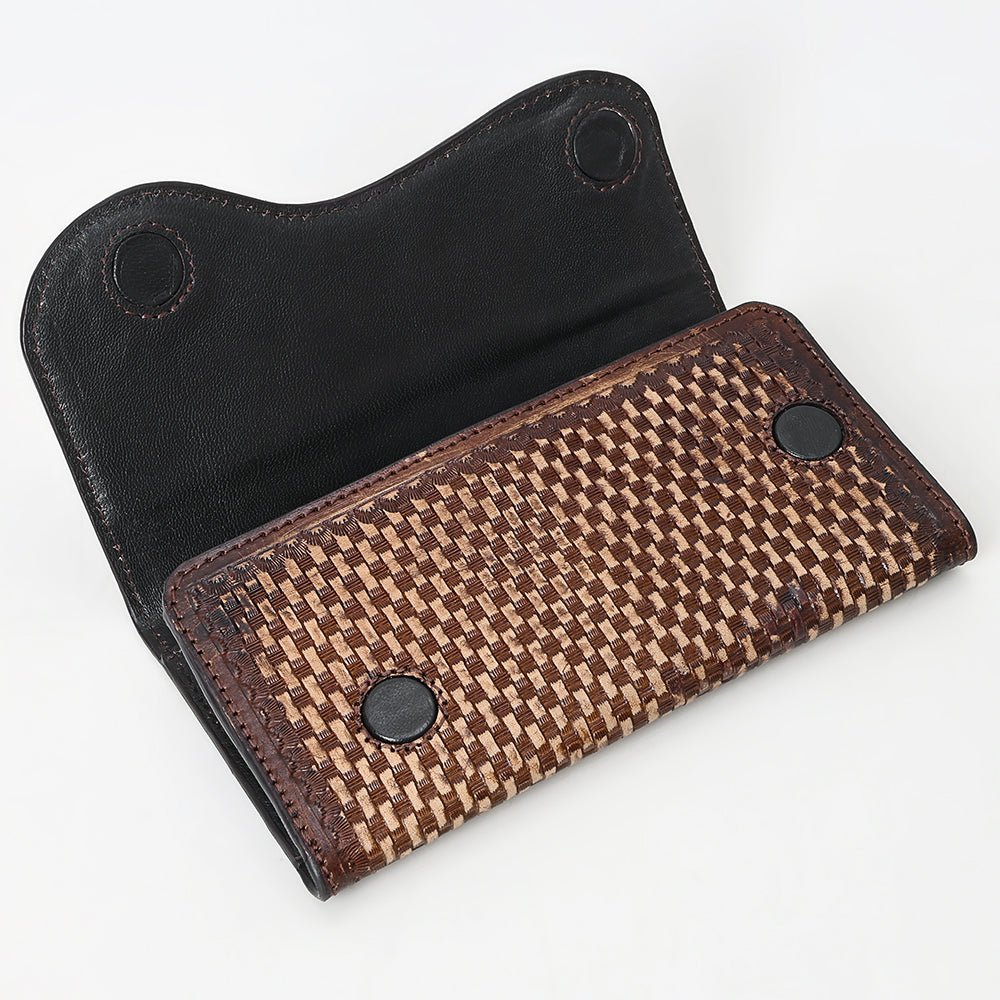 Clutch Beautifully Hand Tooled Genuine Leather