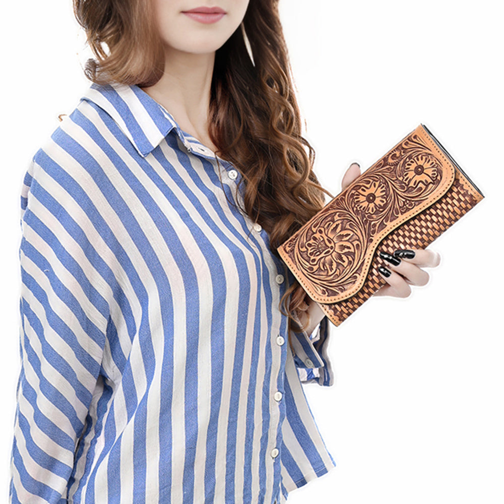 American Darling Clutch Beautifully Hand Tooled Genuine Leather women bag western handbag purse