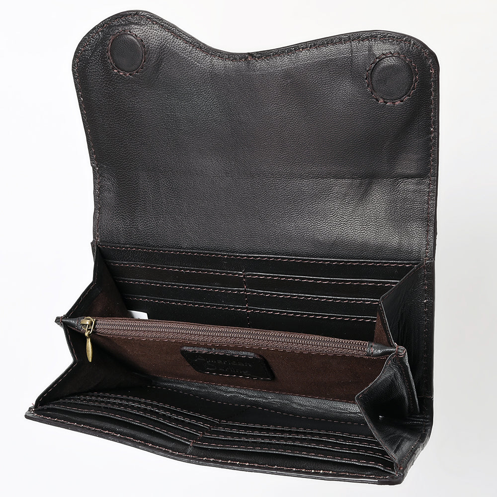 American Darling Clutch Beautifully Hand Tooled Genuine Leather women bag western handbag purse