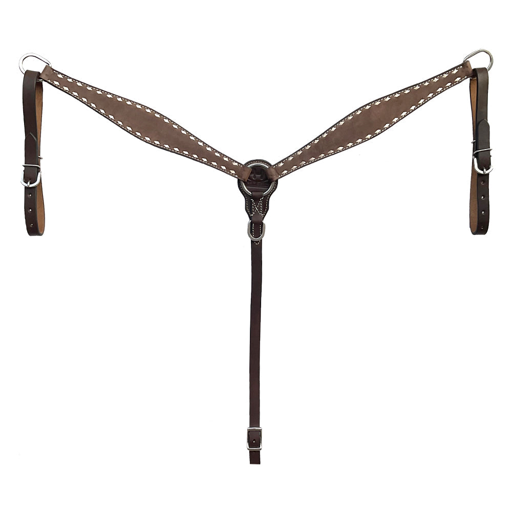 BAR H EQUINE Western Handtooled Leather Horse Headstall & Breast Collar Set | Tack