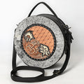 American Darling Canteen Hand Tooled Hair-On Genuine Leather