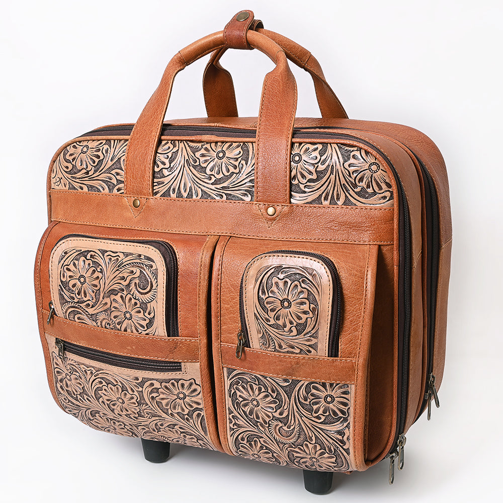 American Darling Travel Case Beautifully Hand Tooled Genuine Leather