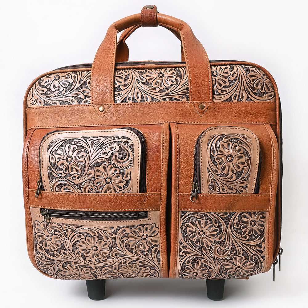 American Darling Travel Case Beautifully Hand Tooled Genuine Leather