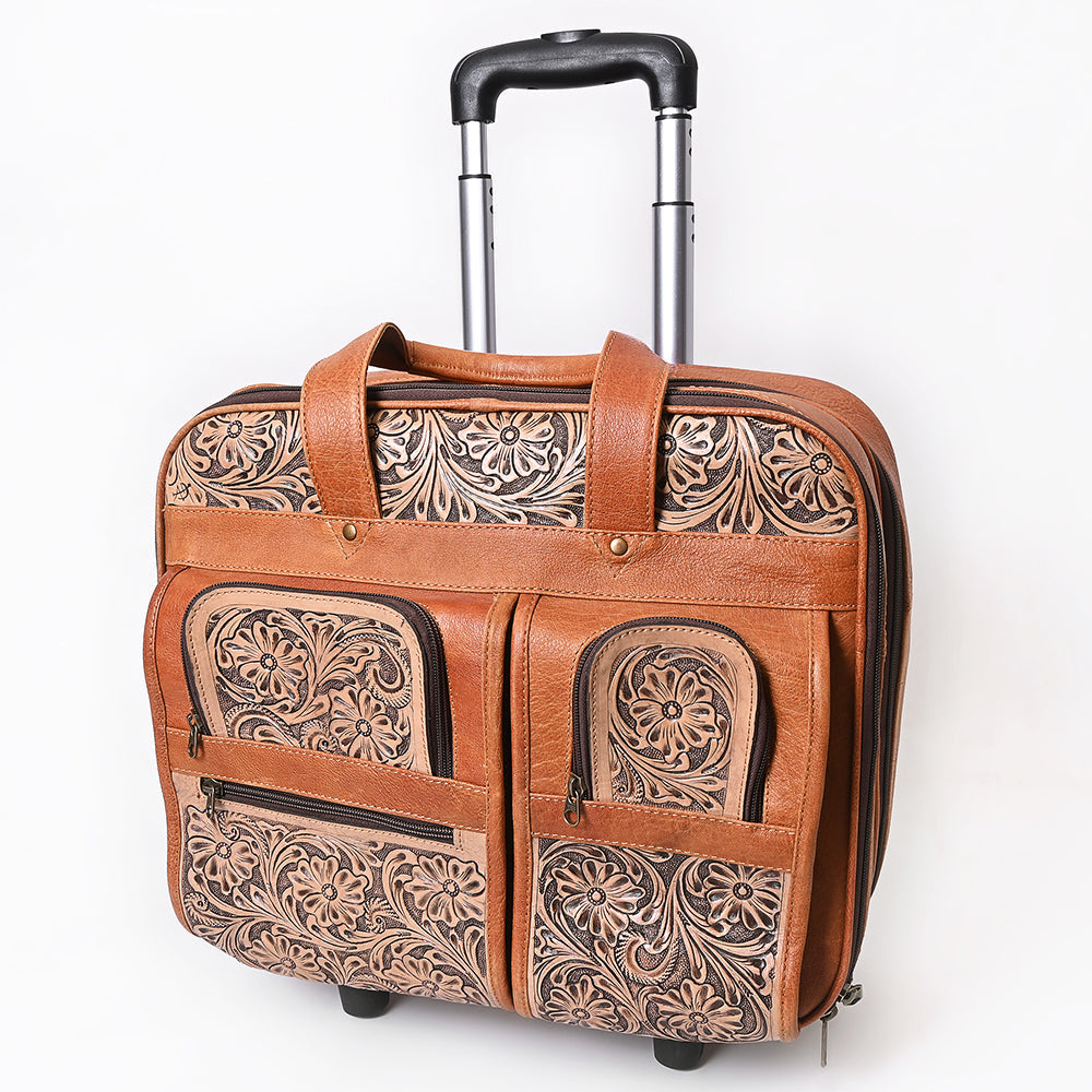 American Darling Travel Case Beautifully Hand Tooled Genuine Leather