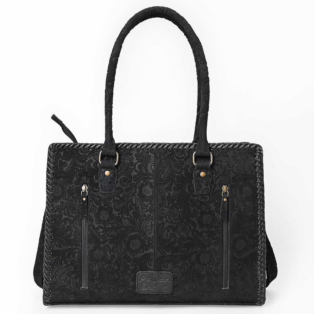 American Darling Western Leather Tote Bag – Premium Handcrafted Genuine Damascus Leather, Spacious & Durable Everyday Carry