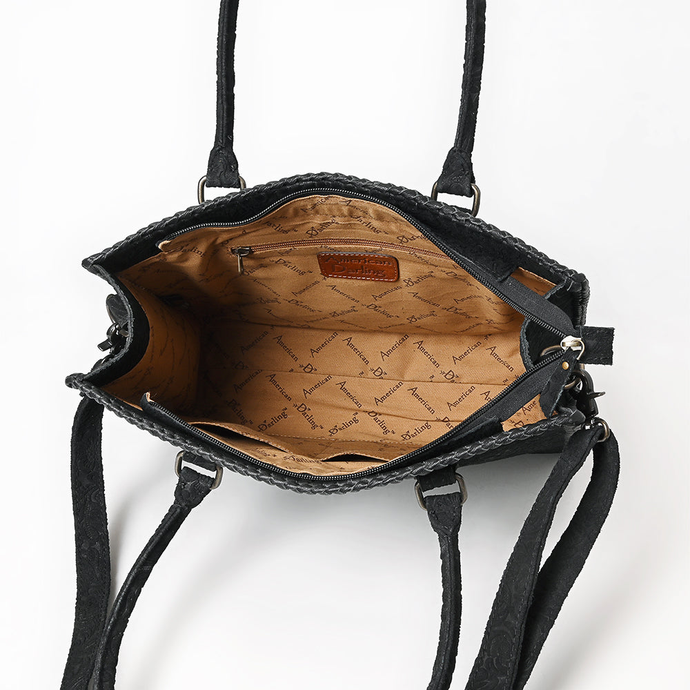 American Darling Western Leather Tote Bag – Premium Handcrafted Genuine Damascus Leather, Spacious & Durable Everyday Carry