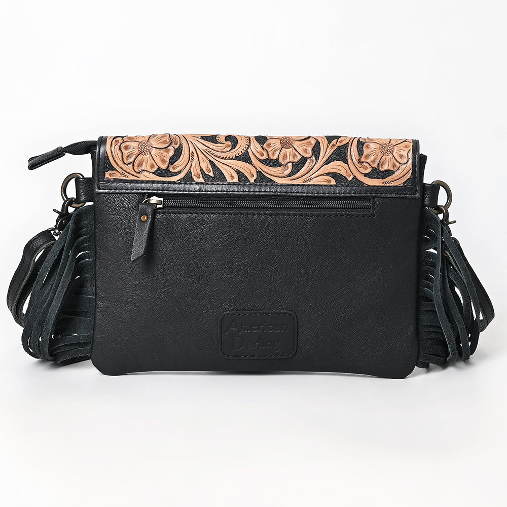 American Darling Clutch Hand Tooled Crocodile Embossed Genuine Leather