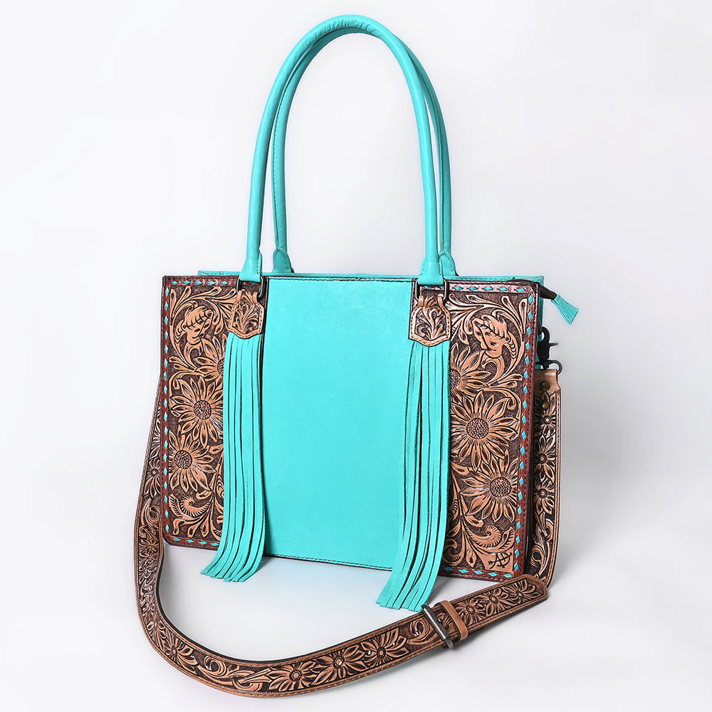 American Darling Tote Beautifully Hand Tooled Genuine Leather