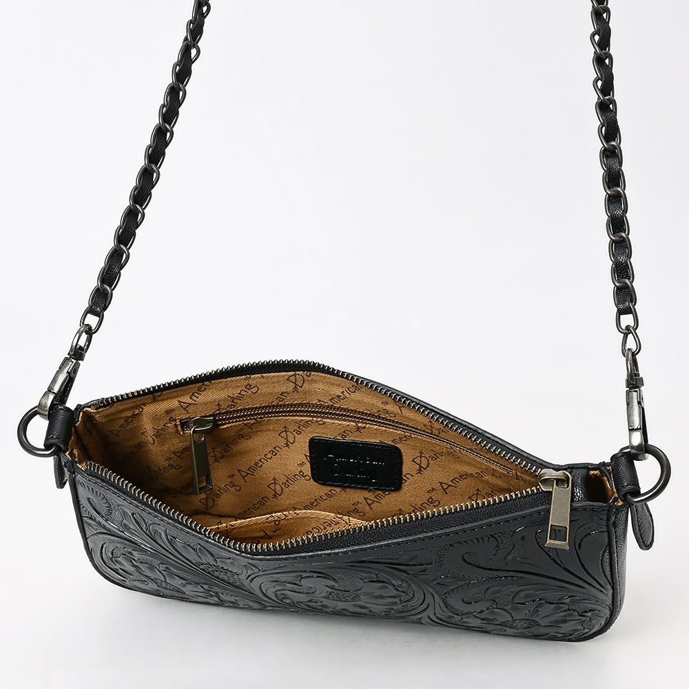 American Darling Small Crossbody Beautifully Hand Tooled Genuine Leather