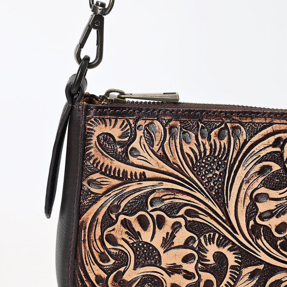 American Darling Small Crossbody Beautifully Hand Tooled Genuine Leather