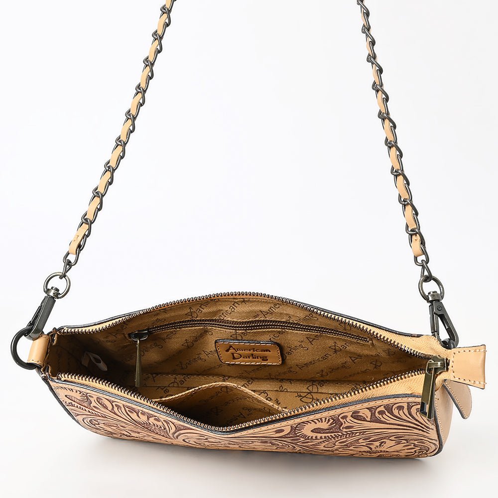 American Darling Small Crossbody Beautifully Hand Tooled Genuine Leather