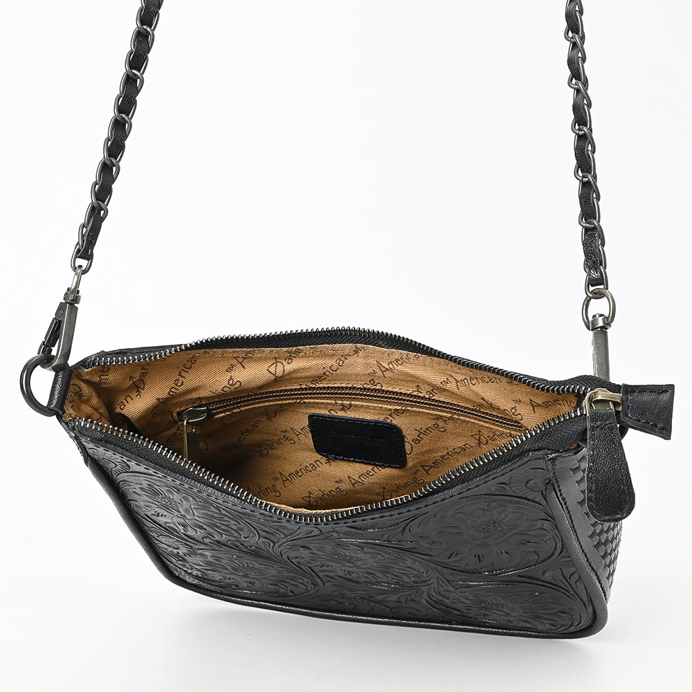Crossbody Beautifully Hand Tooled Genuine Leather