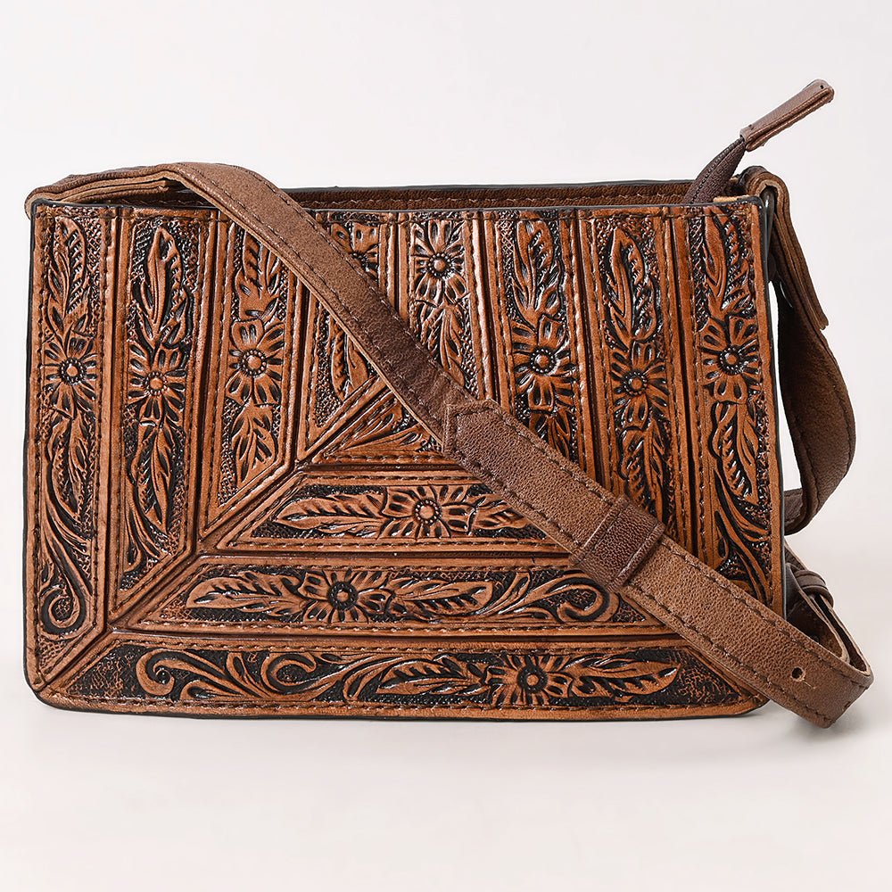 American Darling Hand-Tooled Leather Crossbody Bag