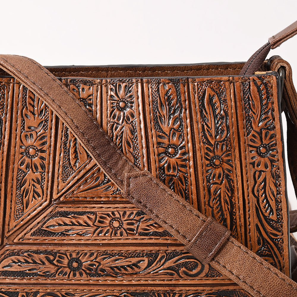 American Darling Hand-Tooled Leather Crossbody Bag