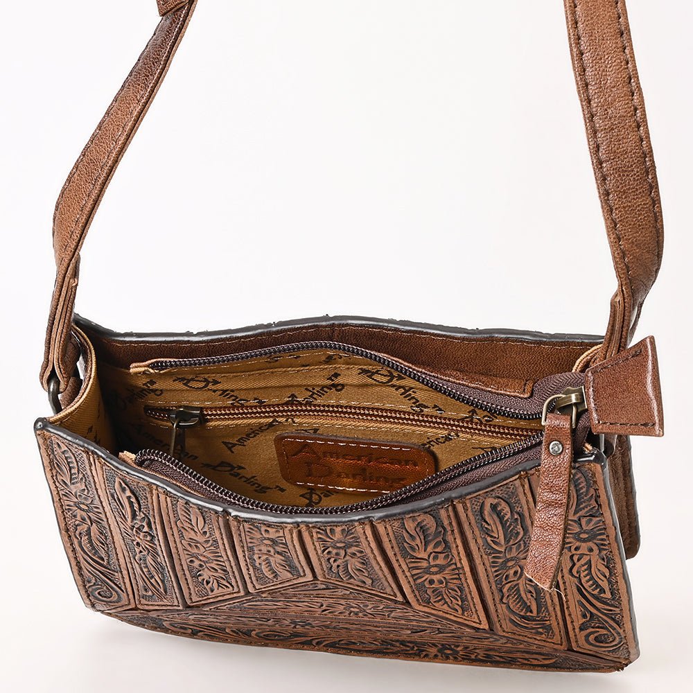 American Darling Hand-Tooled Leather Crossbody Bag
