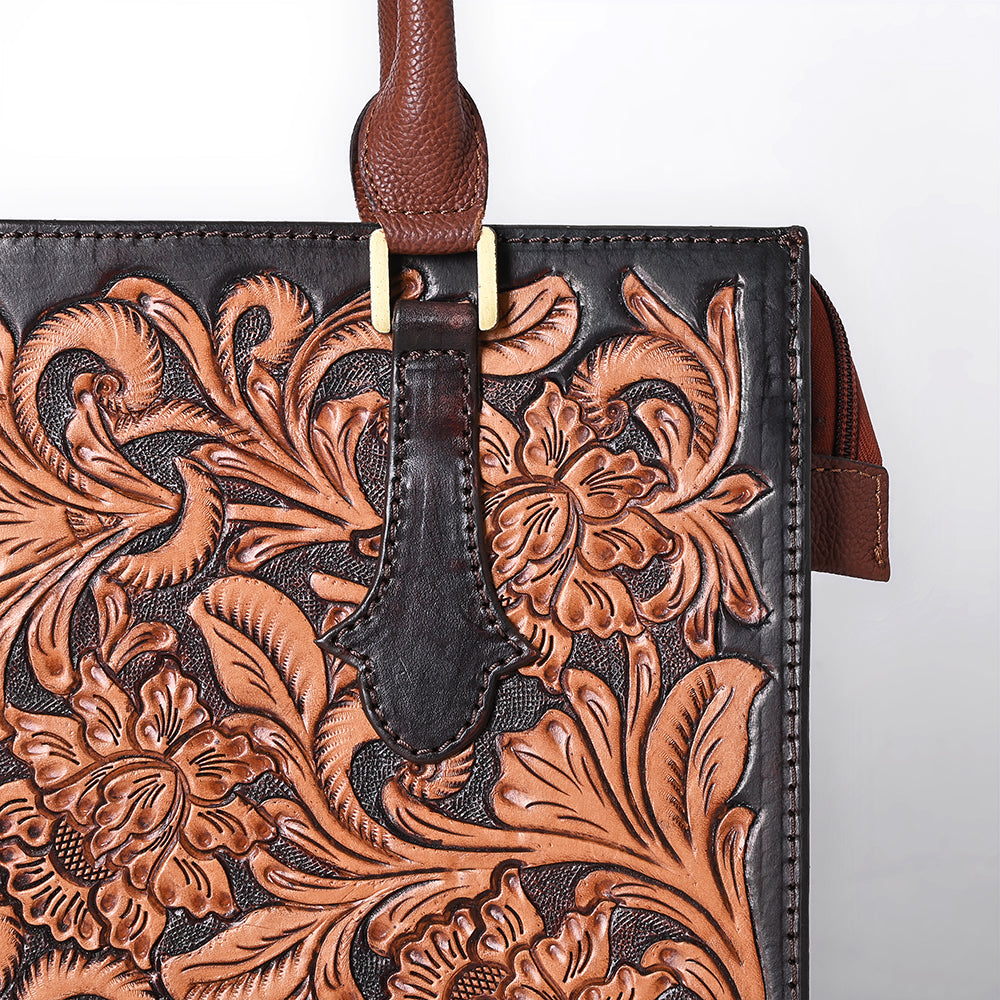 American Darling Hand Tooled Genuine Leather Tote Bag | Western Travel Bags College