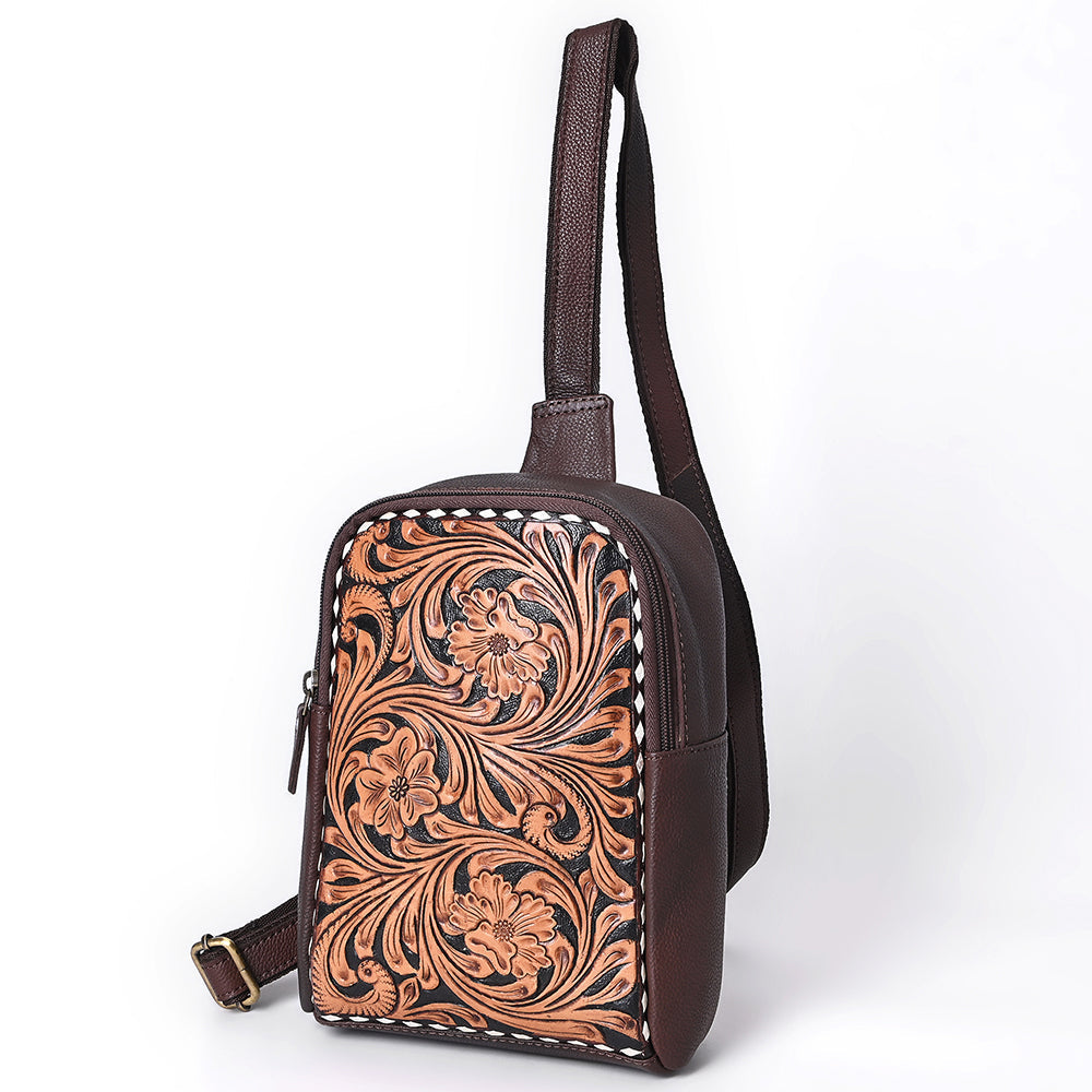 American Darling Sling Hand Tooled Genuine Leather