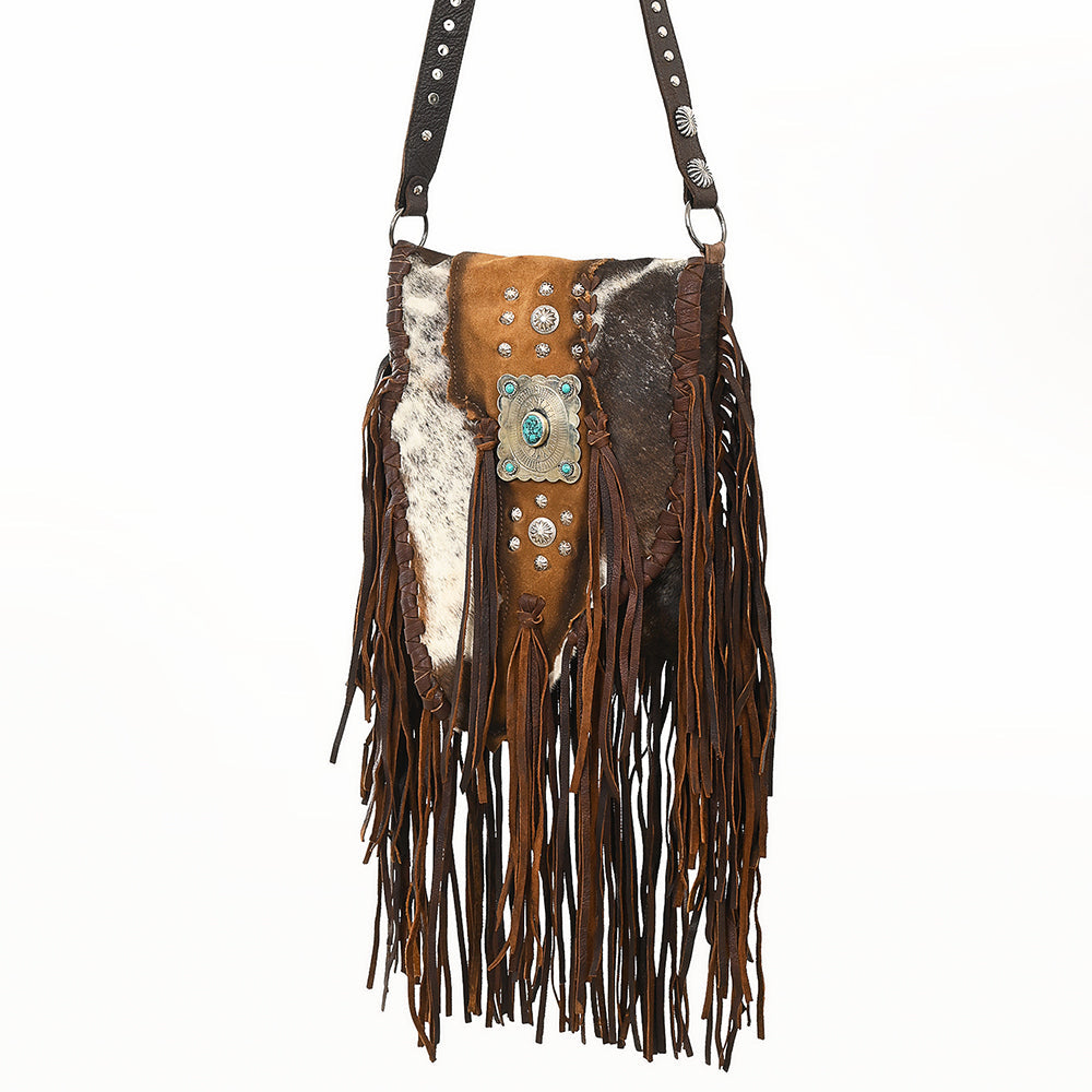 American Darling Crossbody Hair On Genuine Leather Women Bag Western Handbag Purse | for Cute