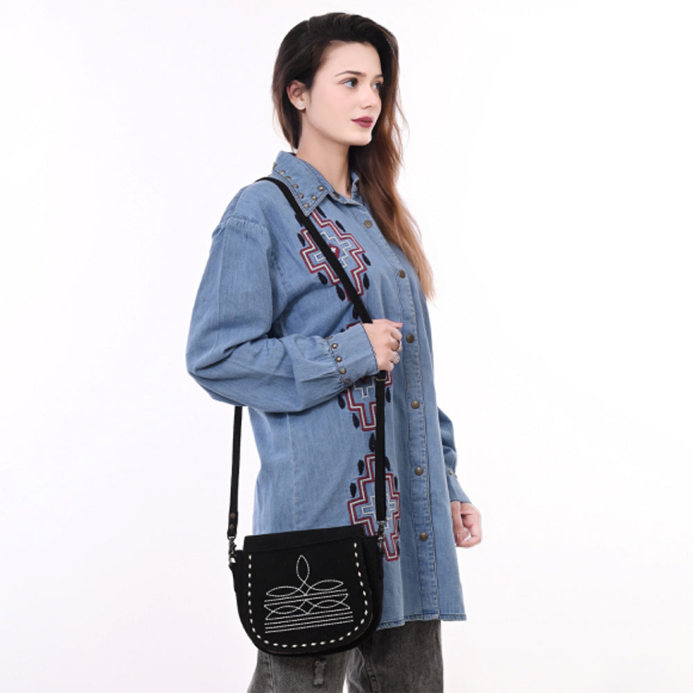American Darling Crossbody Suede Genuine Western Leather