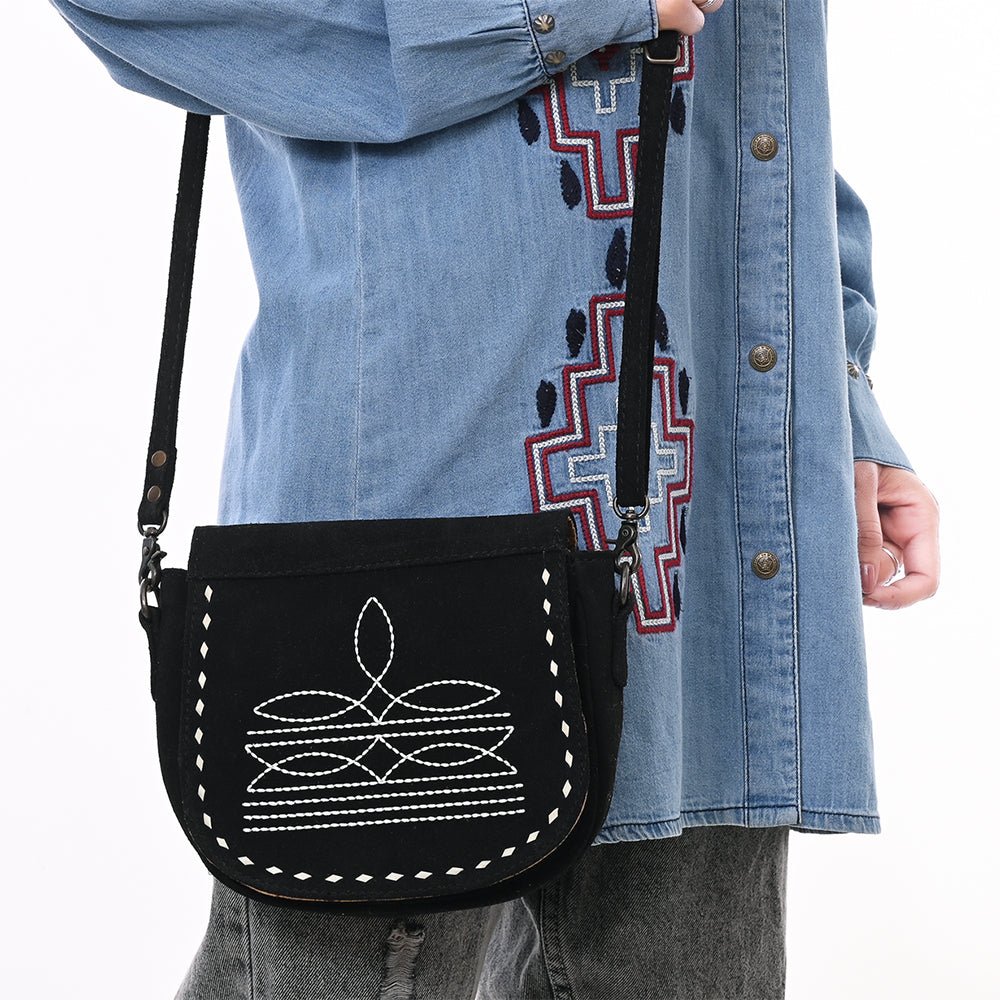 American Darling Crossbody Suede Genuine Western Leather
