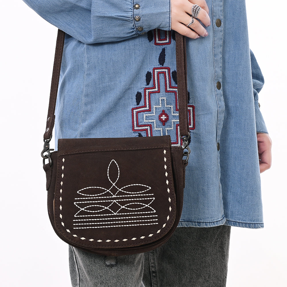 American Darling Crossbody Suede Genuine Western Leather