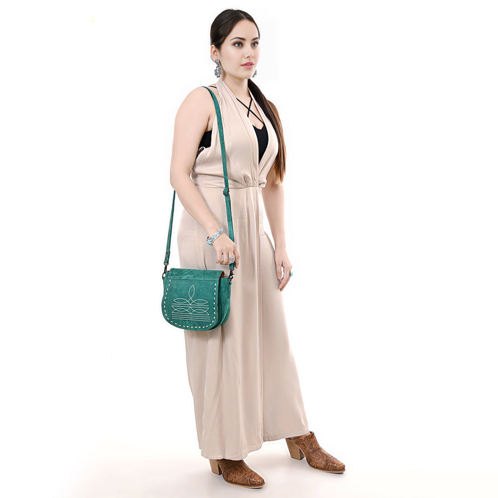 American Darling Crossbody Suede Genuine Western Leather