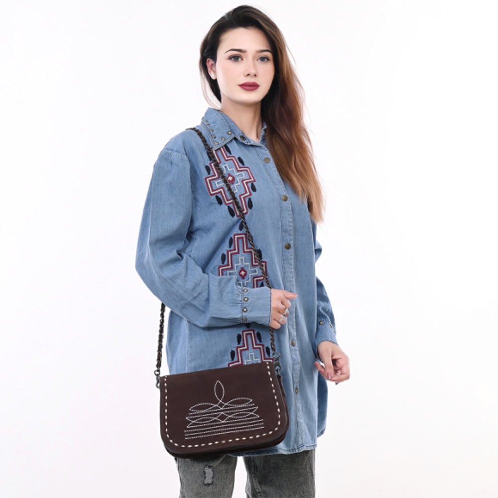American Darling Crossbody Suede Genuine Western Leather