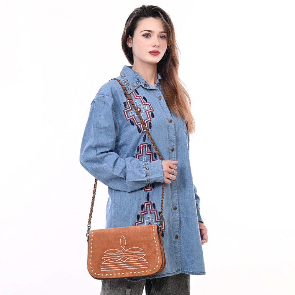 American Darling Crossbody Suede Genuine Western Leather