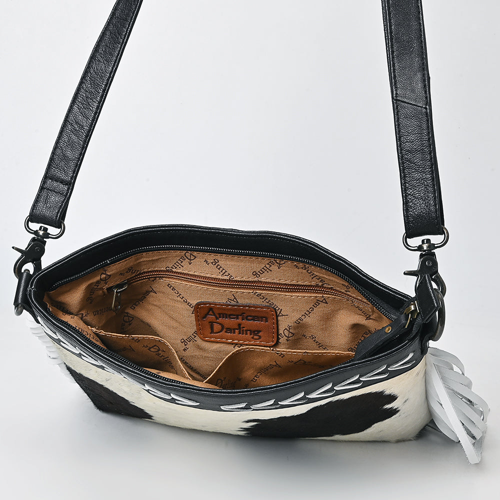 American Darling Hair On Genuine Leather Crossbody Bag