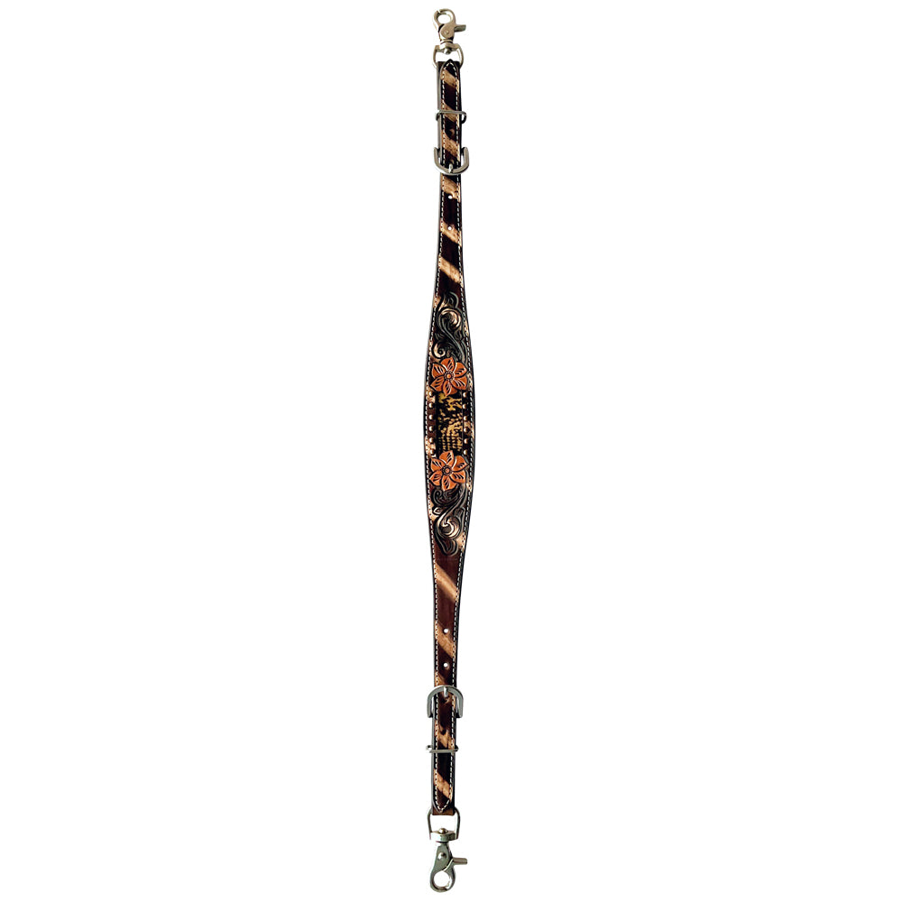 Bar H Equine American Leather Horse Saddle Tack One Ear Headstall | Breast Collar | Browband Headstall | Wither Strap | Tack Set for Horses Tropical Snake Collection