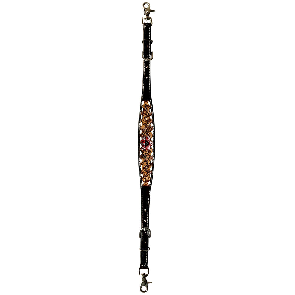 Bar H Equine American Leather Horse Saddle Tack One Ear Headstall | Breast Collar | Browband Headstall | Wither Strap | Tack Set for Horses Tropical Chaya Collection