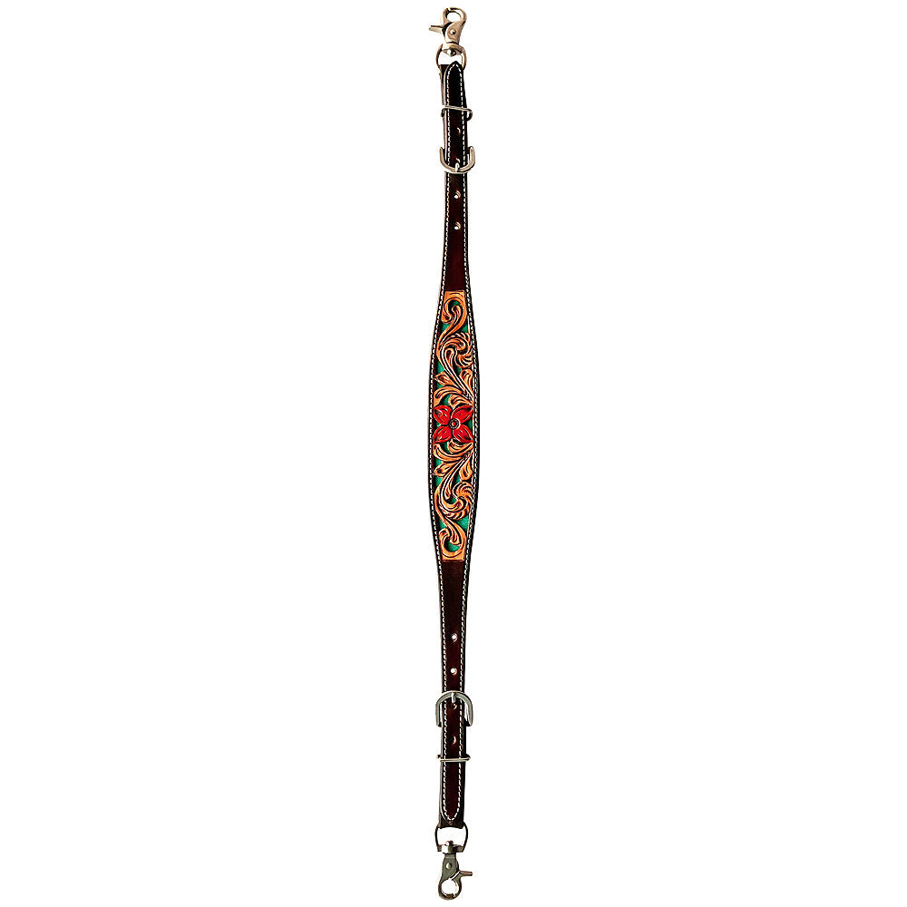 Bar H Equine American Leather Horse Saddle Tack One Ear Headstall Breast Collar Browband Wither Strap Set Tropical Turquoise