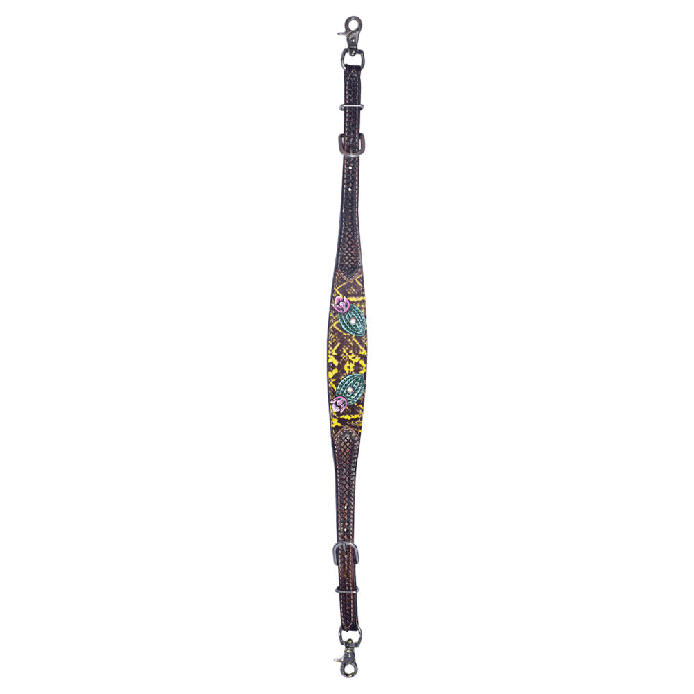 Bar H Equine Premium Hand Tooled Leather Horse Tack Headstall Breast Collar Wither Strap Set